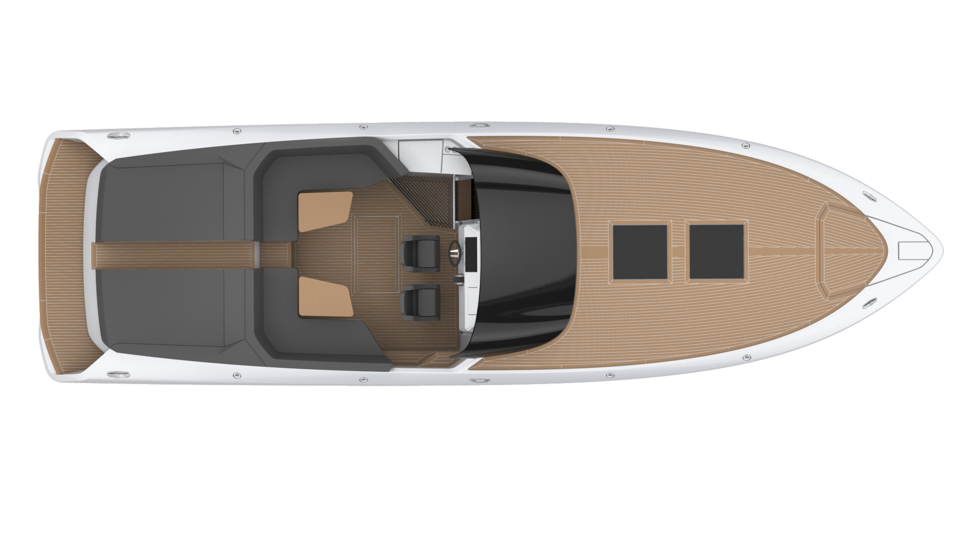 rendering von oben Frauscher 1212 Ghost detailansicht popover