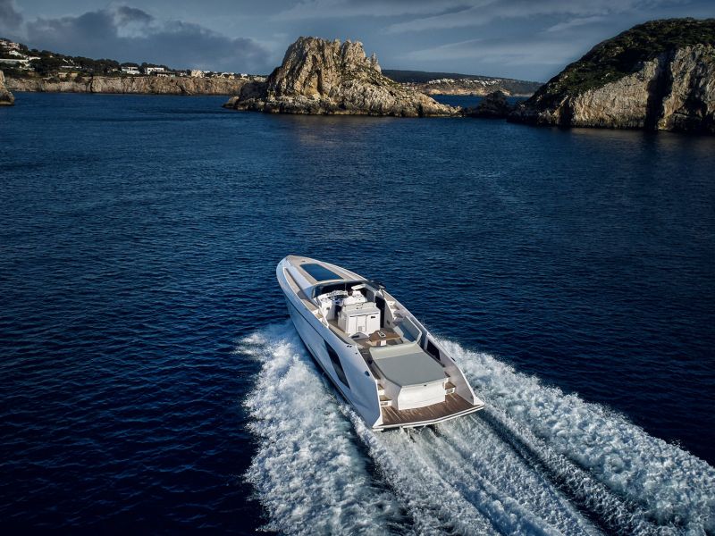 top view frauscher motorboot